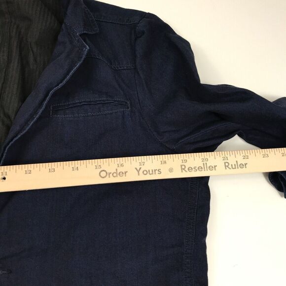 GAP 1969 Womens Denim Blazer Blue Button Front Long Sleeve Jacket Pockets Small - Picture 7 of 11